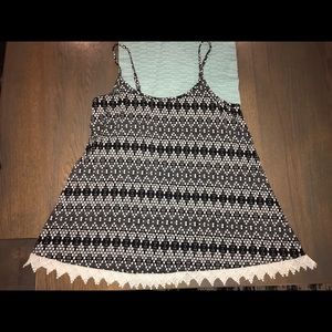 A black and white tank top